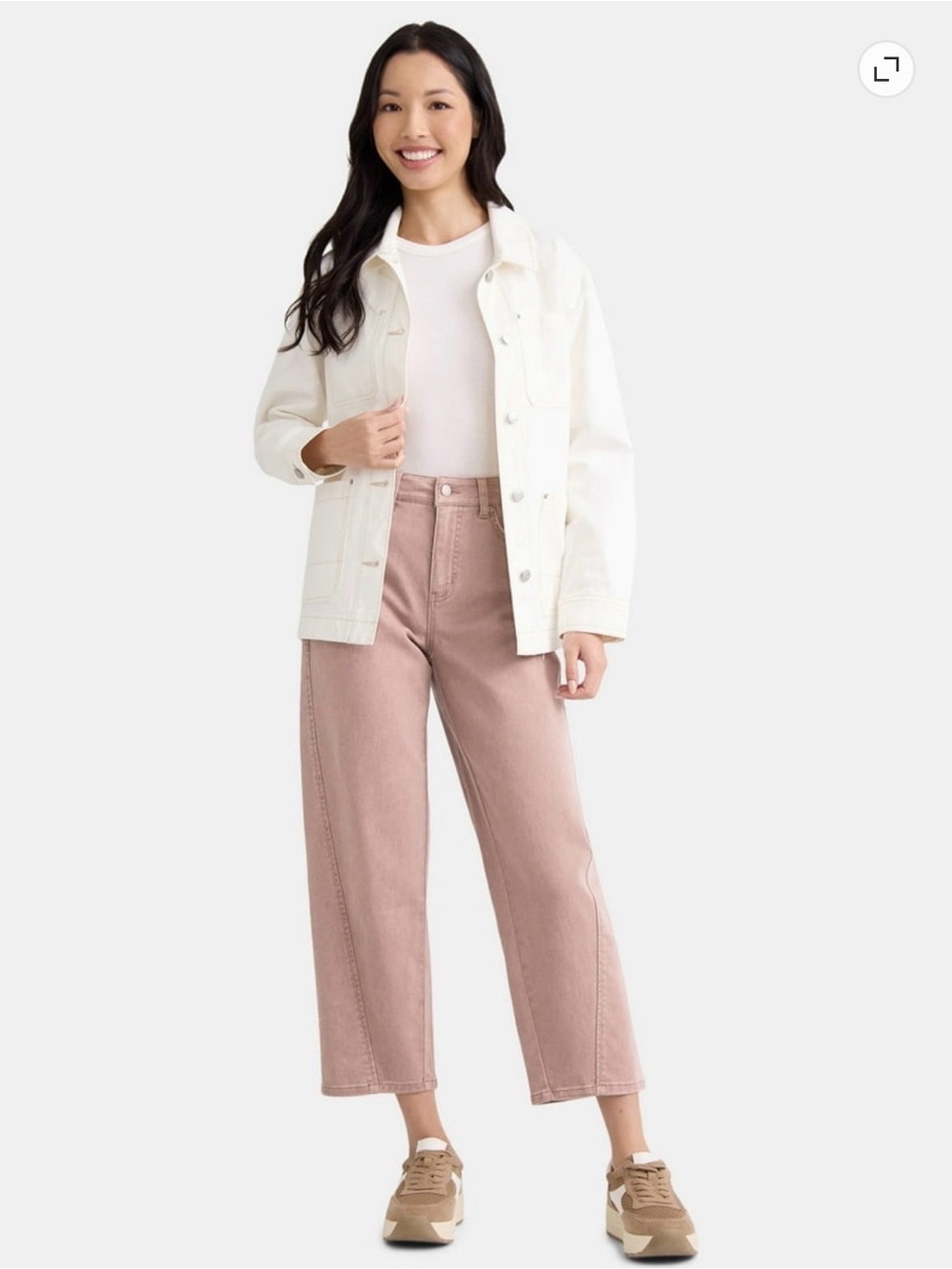 Time and Tru Blush Pink High Rise Barrel Jeans Size 6 LIKE NEW
